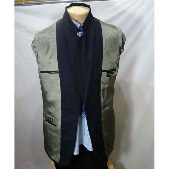 GIANNINO FIRENZE NEW YORK 40R MENS SPORT COAT BLUE S-145 - Picture 6 of 8